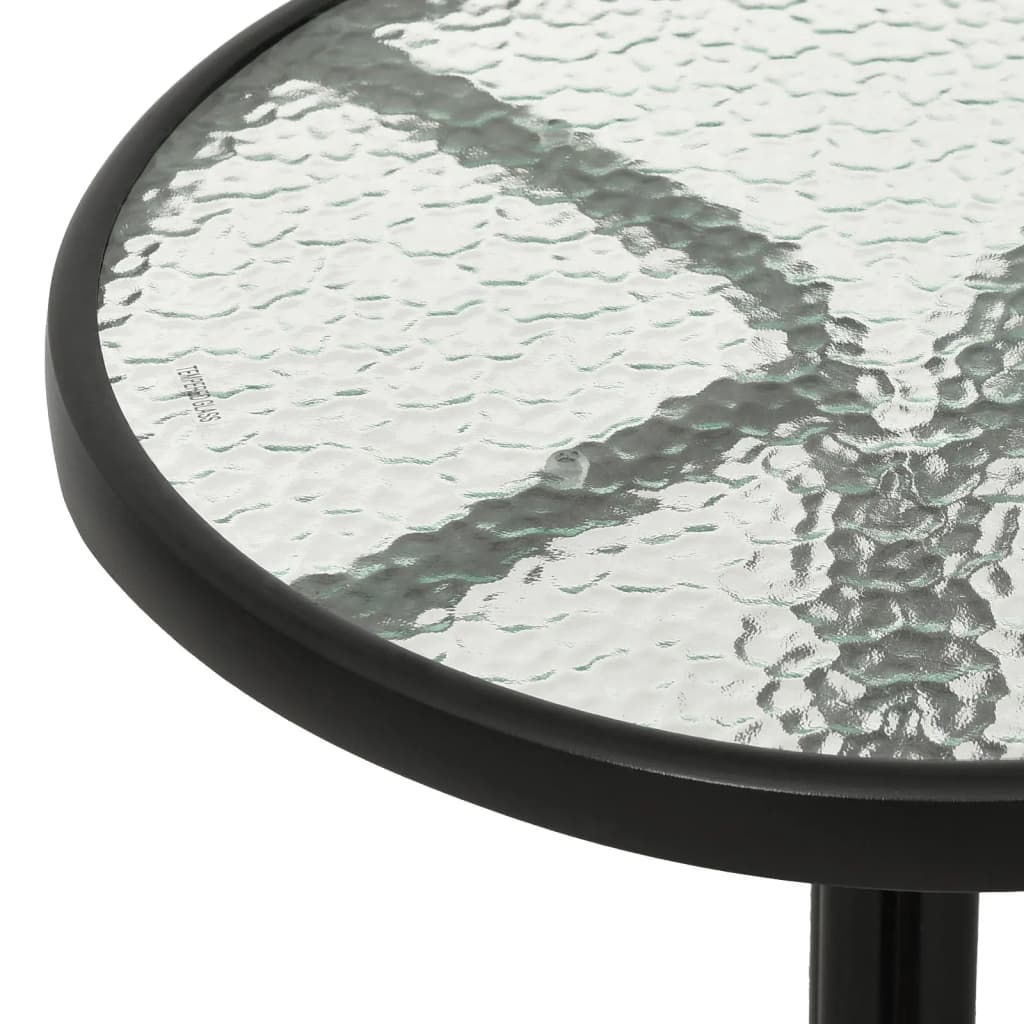 3-piece bistro set, steel, black