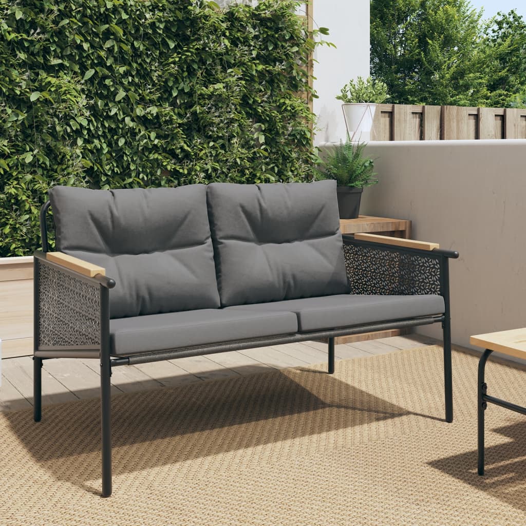 4-piece balcony furniture set with cushions,   garden bench