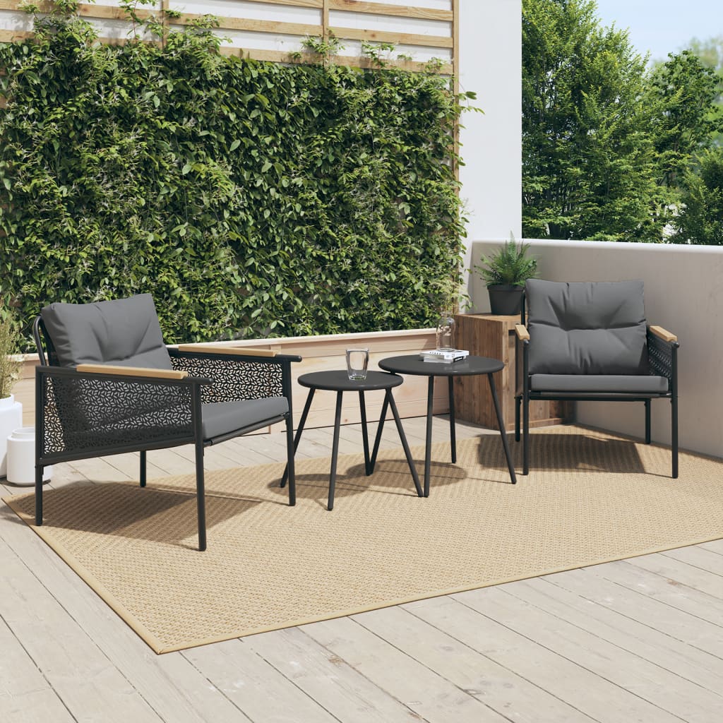 4-piece balcony furniture set with cushions,   garden bench